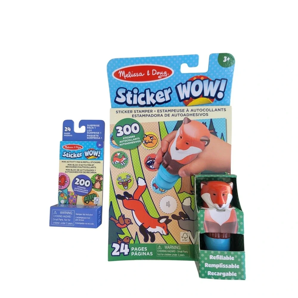 Melissa & Doug Sticker WOW Fox & Water WOW Scented Fruit Kids Activity Set NEW